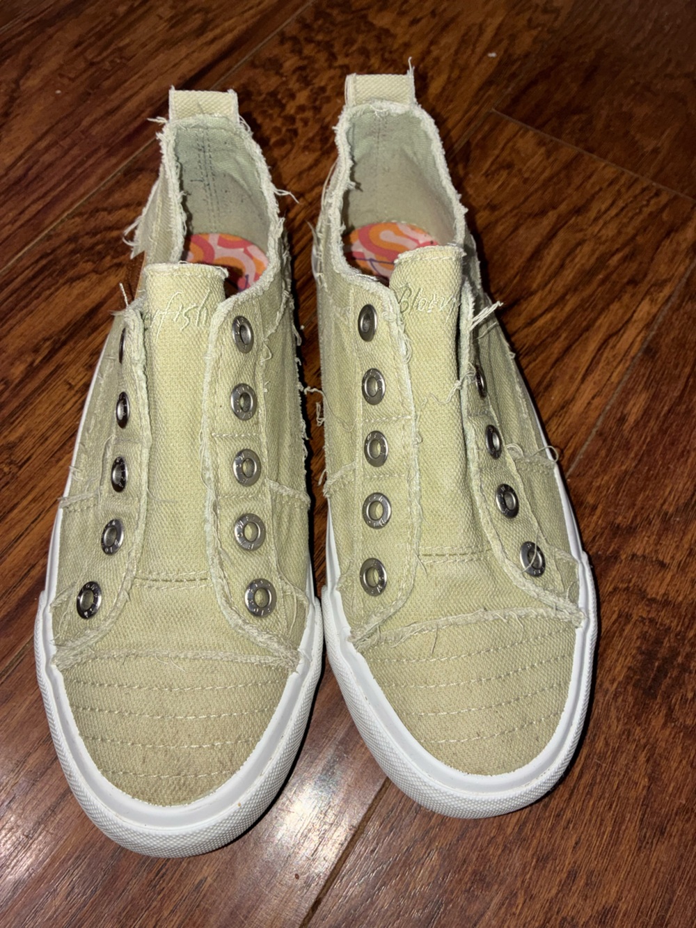Blowfish Canvas Slip-On Sneakers in Light Olive